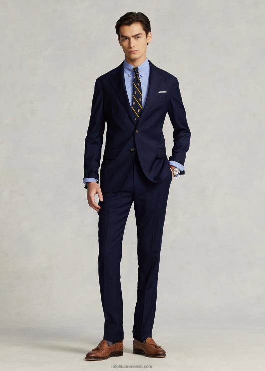 Ralph Lauren mehed triibulised villased ülikonnapüksid PR0V8600 mereväe pinstripe