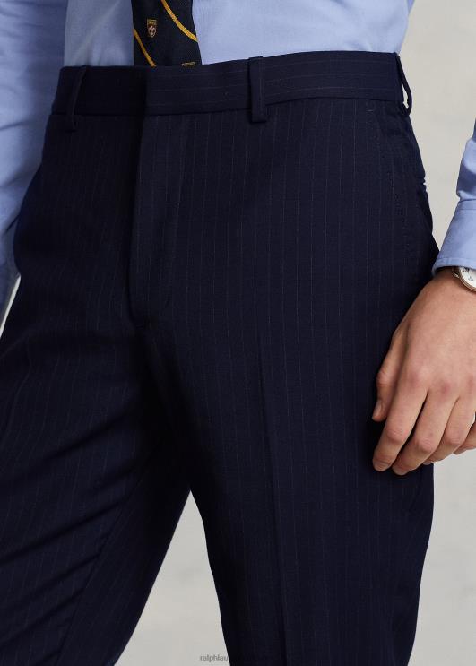 Ralph Lauren mehed triibulised villased ülikonnapüksid PR0V8600 mereväe pinstripe