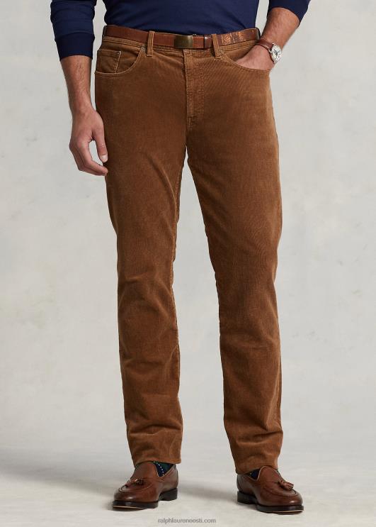 Ralph Lauren mehed varic slim sirge velvetist püksid PR0V1928 seepia