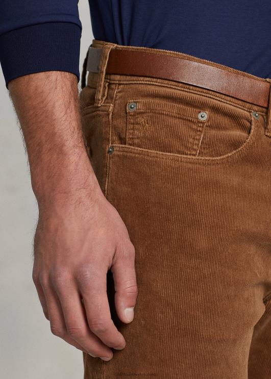 Ralph Lauren mehed varic slim sirge velvetist püksid PR0V1928 seepia