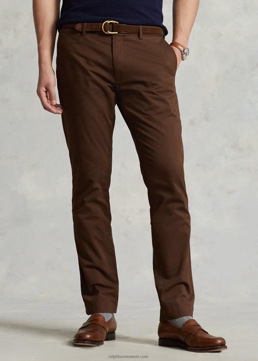 Ralph Lauren mehed venivad slim fit chino püksid PR0V470 haru pruun