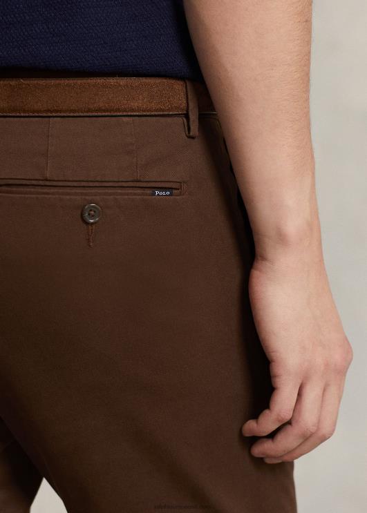 Ralph Lauren mehed venivad slim fit chino püksid PR0V470 haru pruun