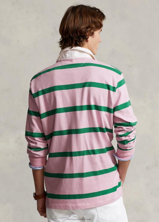 Ralph Lauren mehed ikooniline ragbisärk PR0V690 karmelroosa/optiline roheline