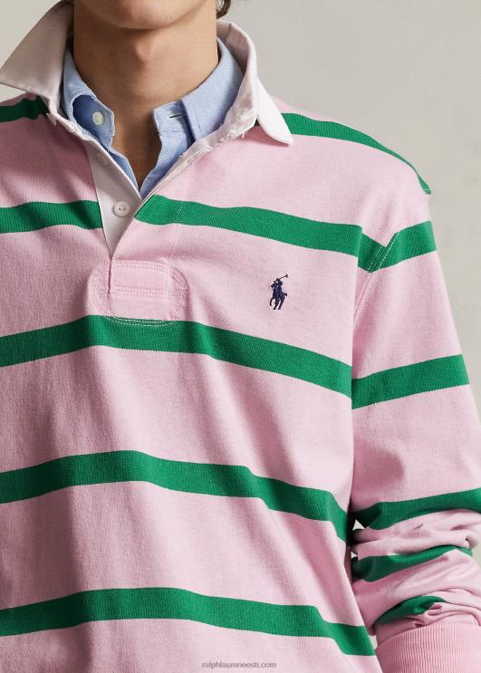 Ralph Lauren mehed ikooniline ragbisärk PR0V690 karmelroosa/optiline roheline