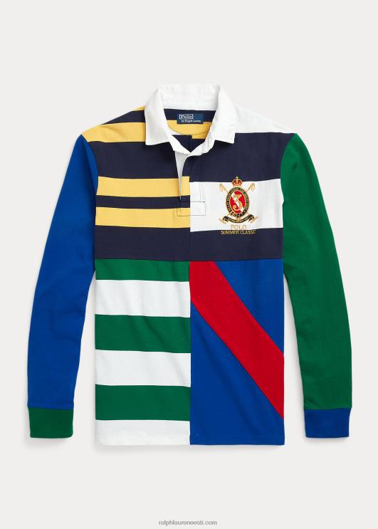 Ralph Lauren mehed klassikaline lapitehnikas trikoo ragbi särk PR0V646 Newporti mereväe multi