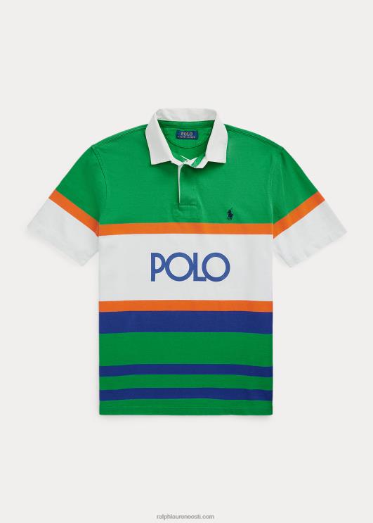Ralph Lauren mehed klassikaline logoga trikoo ragbi särk PR0V856 varre multi