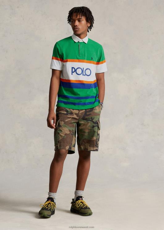 Ralph Lauren mehed klassikaline logoga trikoo ragbi särk PR0V856 varre multi