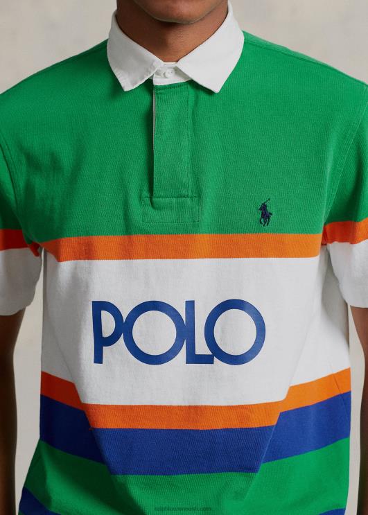 Ralph Lauren mehed klassikaline logoga trikoo ragbi särk PR0V856 varre multi