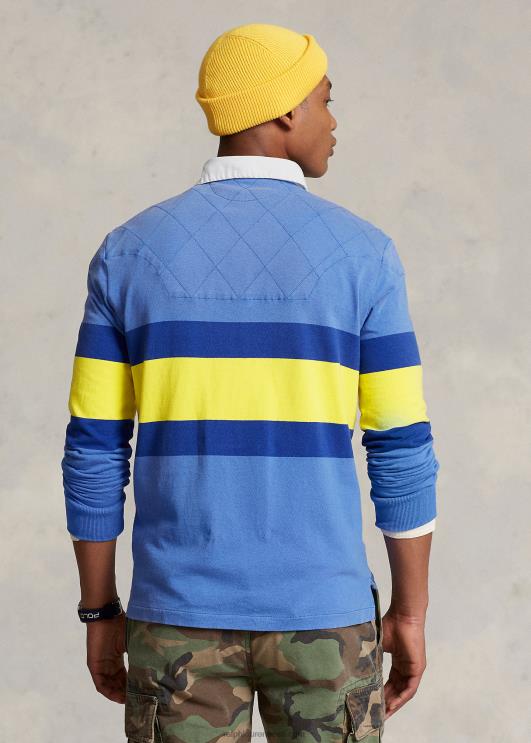 Ralph Lauren mehed klassikaline triibuline trikoo ragbi särk PR0V638 maidstone sinine multi