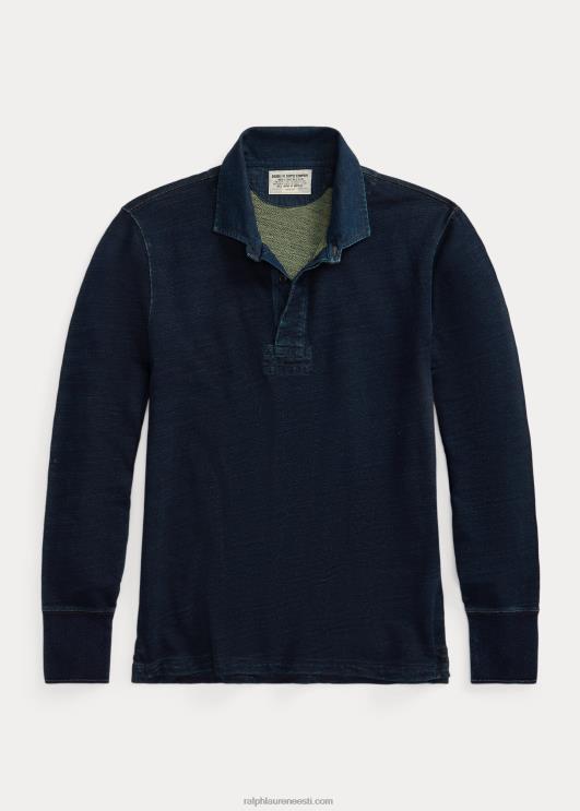 Ralph Lauren mehed prantsuse frotee ragbi särk PR0V1778 indigo
