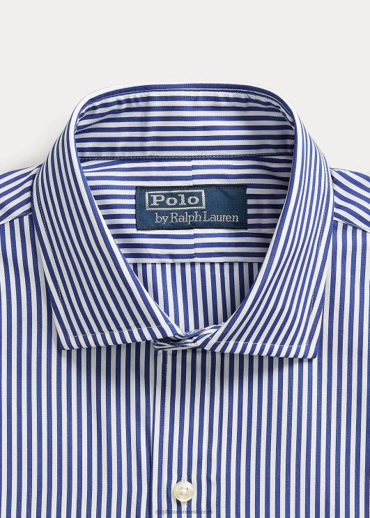 Ralph Lauren mehed custom fit triibuline poplinsärk PR0V883 sinine