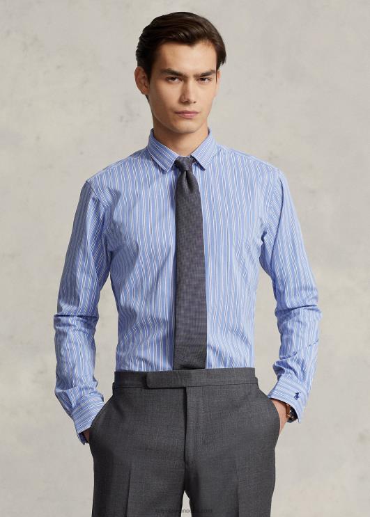 Ralph Lauren mehed custom fit triibuline särk PR0V8650 valge