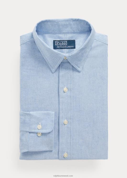 Ralph Lauren mehed kohandatud istuvusega monogramm oxfordi särk PR0V110 sinine