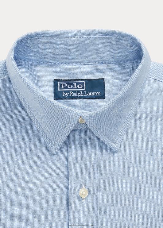 Ralph Lauren mehed kohandatud istuvusega monogramm oxfordi särk PR0V110 sinine