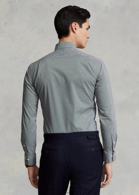 Ralph Lauren mehed kohandatud istuvusega poplinsärk PR0V1037 mini must/valge