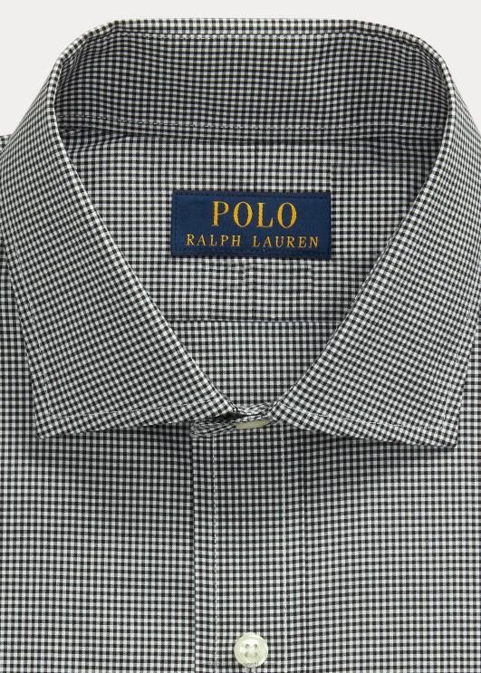 Ralph Lauren mehed kohandatud istuvusega poplinsärk PR0V1037 mini must/valge