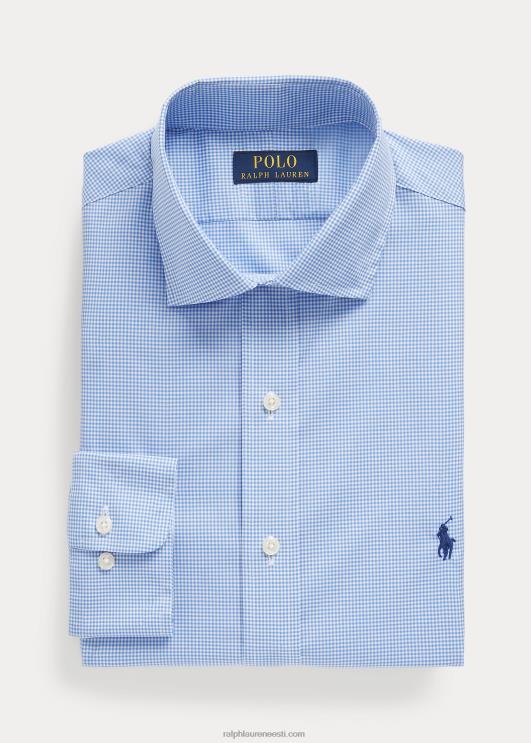 Ralph Lauren mehed kohandatud istuvusega poplinsärk PR0V678 mini sinine/valge