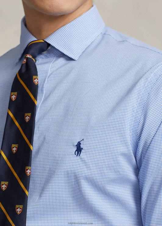 Ralph Lauren mehed kohandatud istuvusega poplinsärk PR0V678 mini sinine/valge