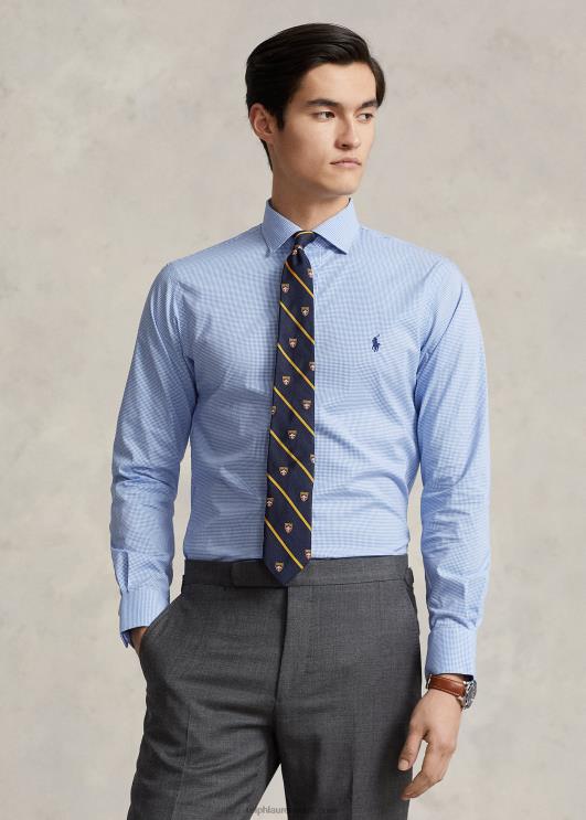 Ralph Lauren mehed kohandatud istuvusega poplinsärk PR0V678 mini sinine/valge