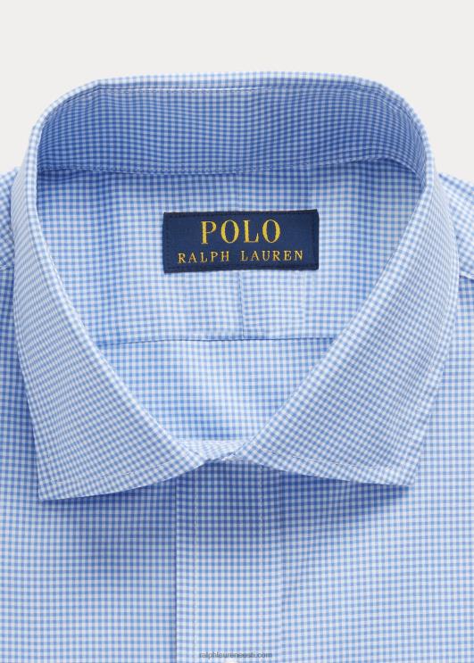 Ralph Lauren mehed kohandatud istuvusega poplinsärk PR0V678 mini sinine/valge