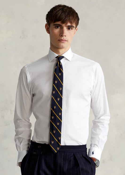 Ralph Lauren mehed kohandatud istuvusega poplinsärk PR0V8475 valge