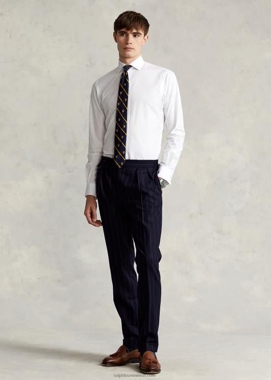 Ralph Lauren mehed kohandatud istuvusega poplinsärk PR0V8475 valge