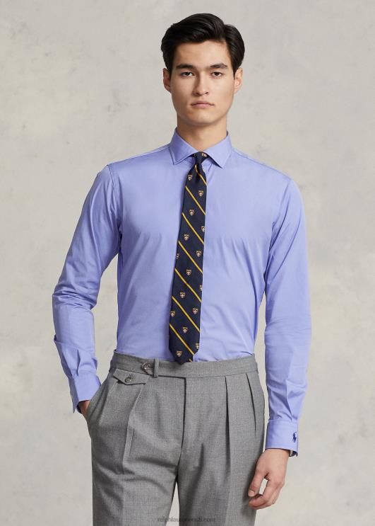 Ralph Lauren mehed kohandatud istuvusega poplinsärk PR0V8476 copen sinine