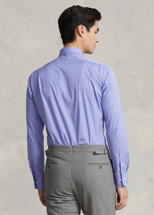 Ralph Lauren mehed kohandatud istuvusega poplinsärk PR0V8476 copen sinine