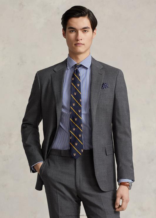 Ralph Lauren mehed kohandatud istuvusega poplinsärk PR0V8597 kuninglik/valge