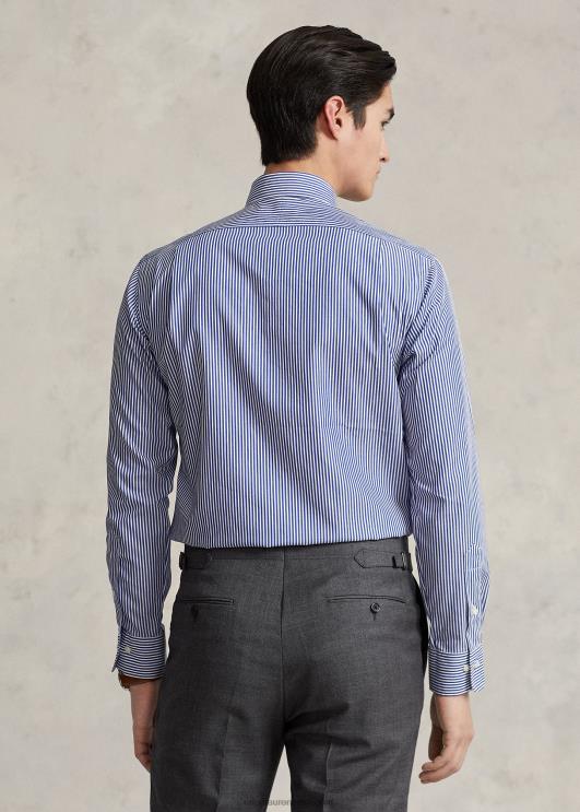 Ralph Lauren mehed kohandatud istuvusega poplinsärk PR0V8597 kuninglik/valge