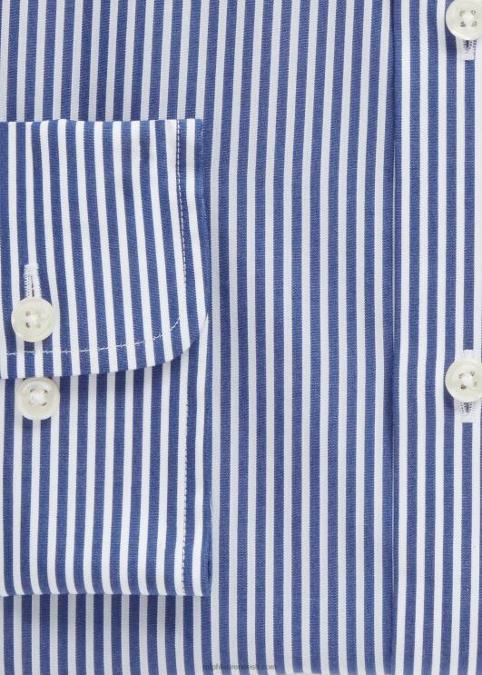 Ralph Lauren mehed kohandatud istuvusega poplinsärk PR0V8597 kuninglik/valge