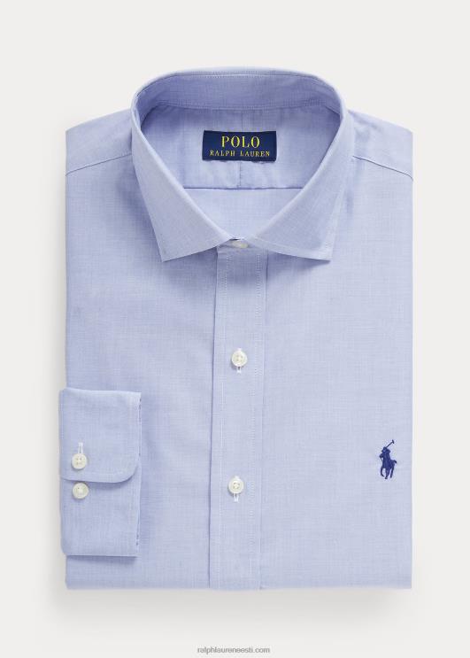 Ralph Lauren mehed kohandatud istuvusega poplinsärk PR0V892 helesinine/valge