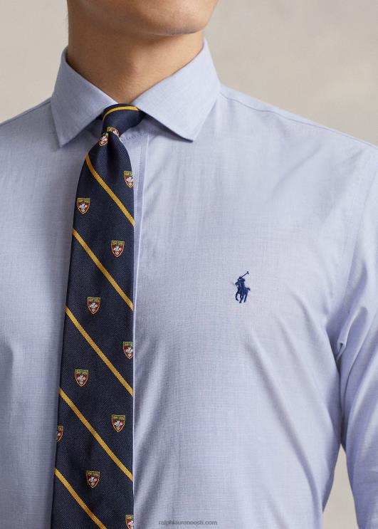 Ralph Lauren mehed kohandatud istuvusega poplinsärk PR0V892 helesinine/valge