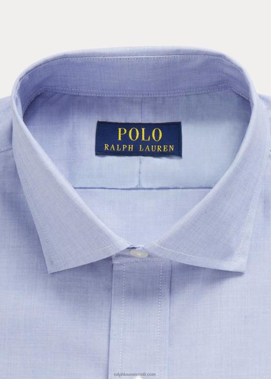 Ralph Lauren mehed kohandatud istuvusega poplinsärk PR0V892 helesinine/valge