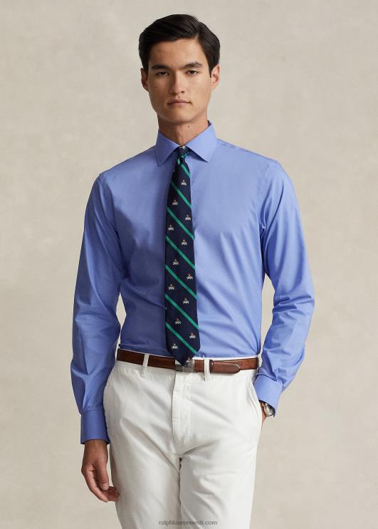 Ralph Lauren mehed kohandatud istuvusega poplinsärk PR0V913 copen sinine