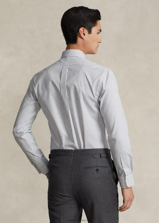 Ralph Lauren mehed kohandatud istuvusega tattersall oxfordi särk PR0V1249 lilla/valge multi