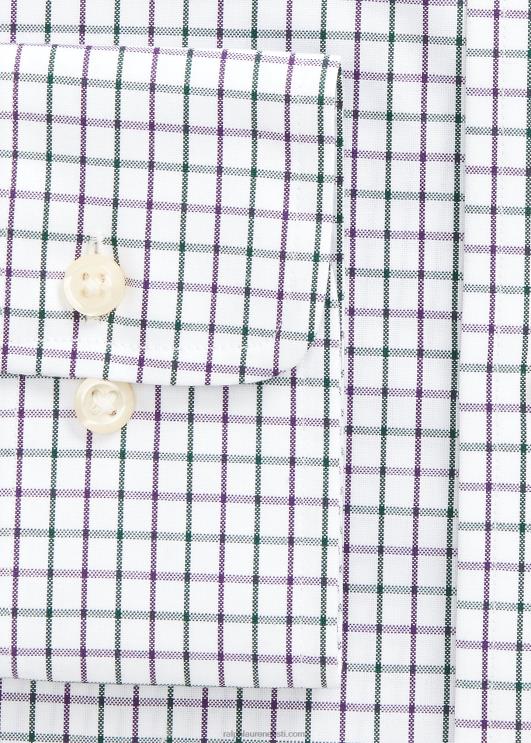Ralph Lauren mehed kohandatud istuvusega tattersall oxfordi särk PR0V1249 lilla/valge multi