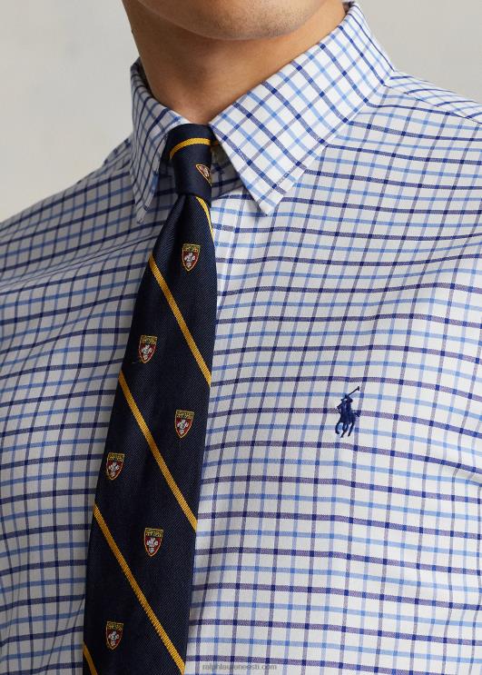 Ralph Lauren mehed kohandatud sobivusega ruuduline oxfordi särk PR0V1189 valge/sinine multi