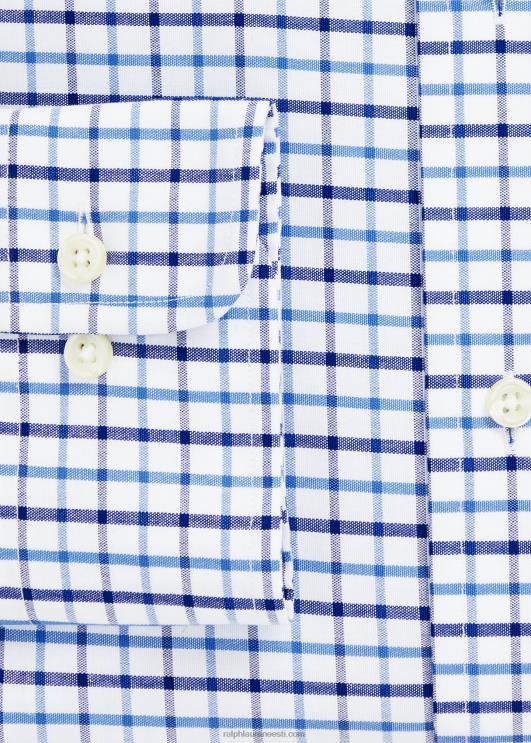 Ralph Lauren mehed kohandatud sobivusega ruuduline oxfordi särk PR0V1189 valge/sinine multi