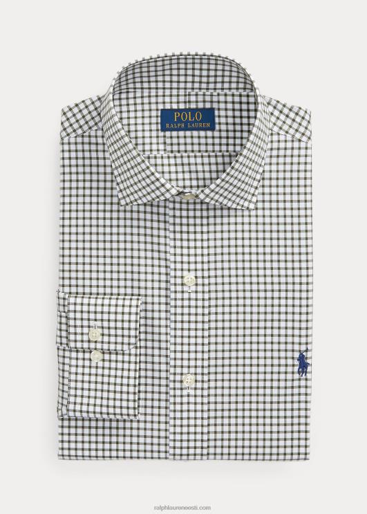 Ralph Lauren mehed kohandatud sobivusega ruuduline poplinsärk PR0V786 klassikaline tume/valge