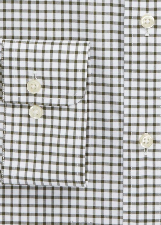 Ralph Lauren mehed kohandatud sobivusega ruuduline poplinsärk PR0V786 klassikaline tume/valge