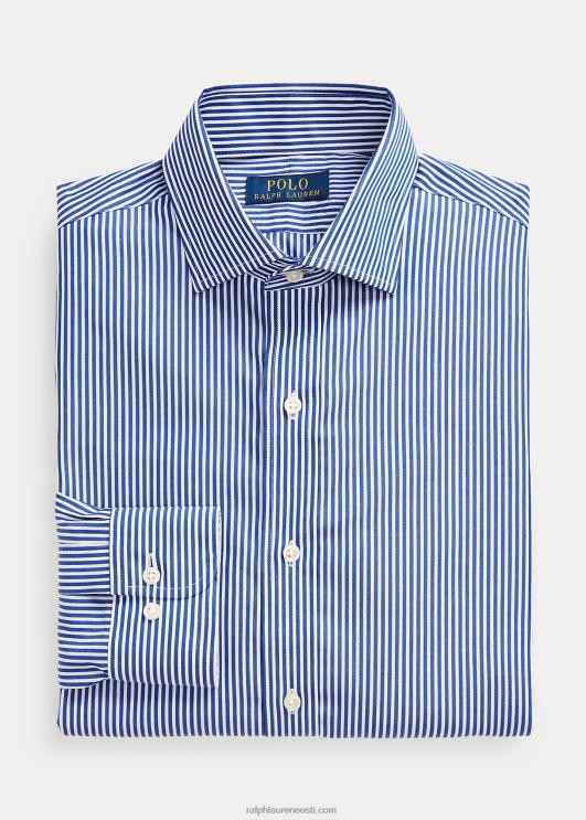 Ralph Lauren mehed regent custom fit triibuline poplinsärk PR0V603 kuninglik/valge