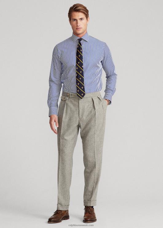 Ralph Lauren mehed regent custom fit triibuline poplinsärk PR0V603 kuninglik/valge