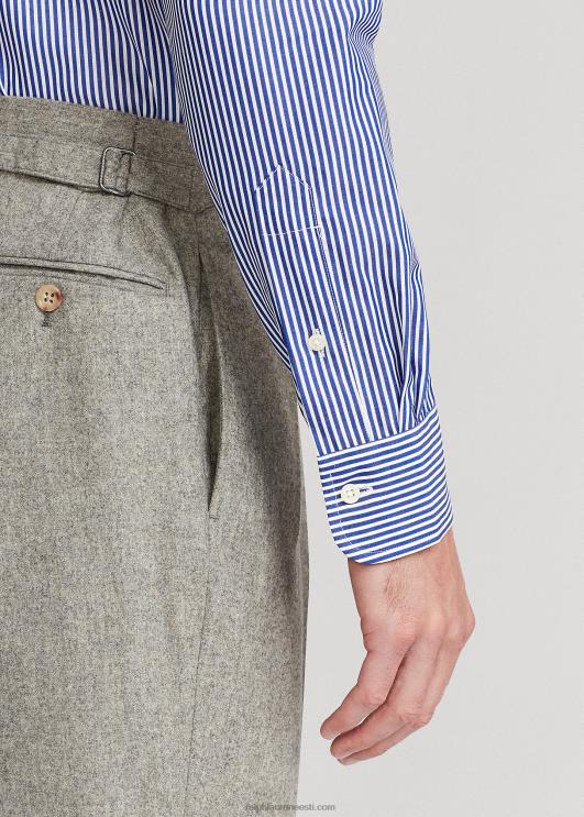 Ralph Lauren mehed regent custom fit triibuline poplinsärk PR0V603 kuninglik/valge