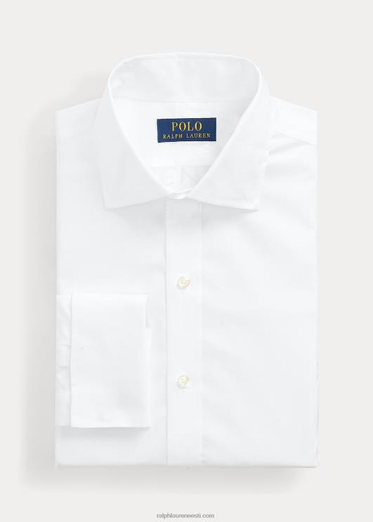 Ralph Lauren mehed regent slim fit popliinist prantsuse mansetiga särk PR0V680 valge