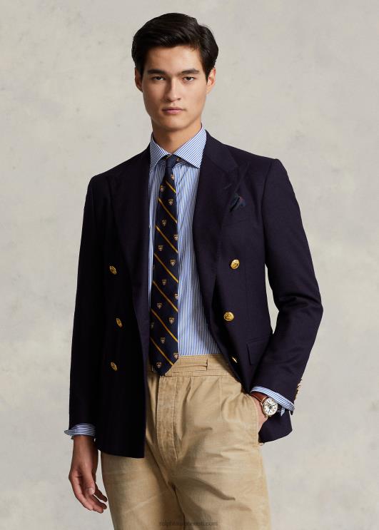 Ralph Lauren mehed regent slim fit triibuline poplinsärk PR0V1263 koobaltsinine/valge