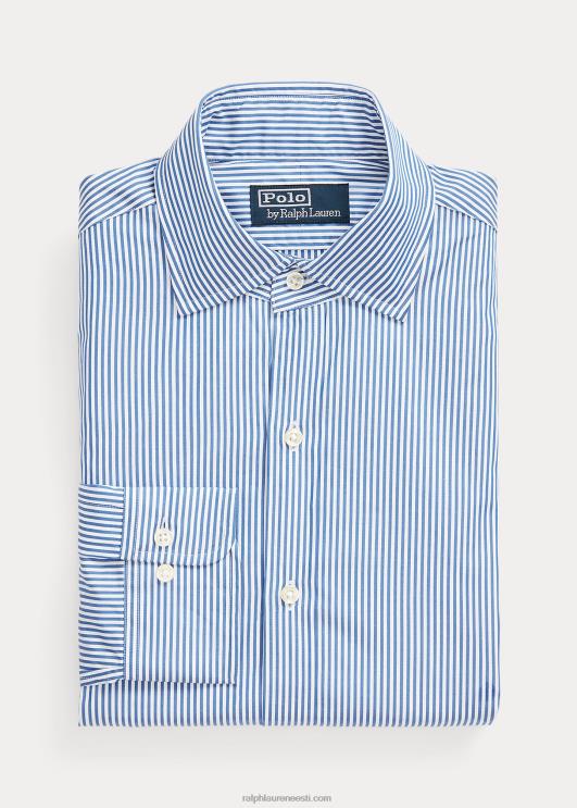 Ralph Lauren mehed regent slim fit triibuline poplinsärk PR0V1263 koobaltsinine/valge