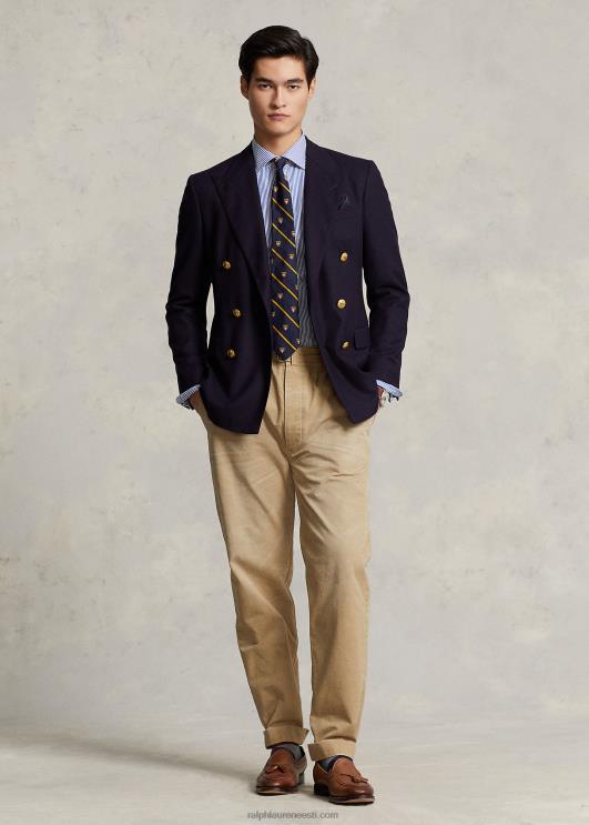 Ralph Lauren mehed regent slim fit triibuline poplinsärk PR0V1263 koobaltsinine/valge