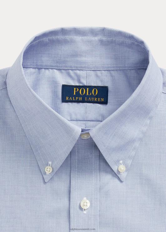 Ralph Lauren mehed slim fit poplinsärk PR0V1011 helesinine/valge