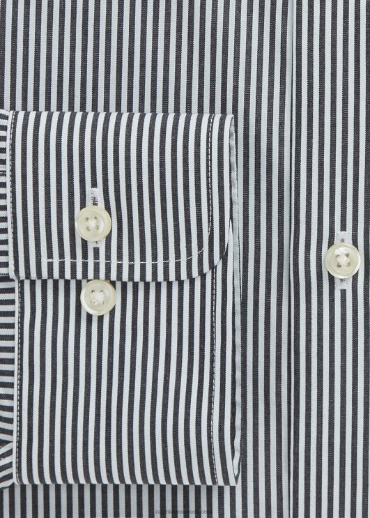 Ralph Lauren mehed slim fit triibuline poplinsärk PR0V1089 must/valge